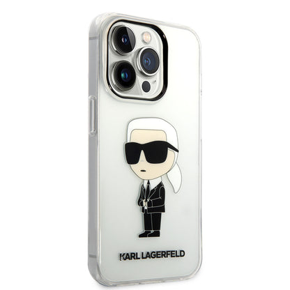 iPhone 14 Pro Kılıf Karl Lagerfeld Transparan İkonik Karl Dizayn Kılıf