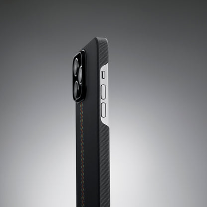 iPhone 14 Pro Kılıf M-safe Şarj Özellikli 600D Aramid Fiber Pitaka Tactile Woven Orchestra Serisi Rhapsody Kılıf