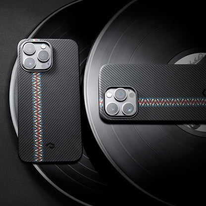 iPhone 14 Pro Kılıf M-safe Şarj Özellikli 600D Aramid Fiber Pitaka Tactile Woven Orchestra Serisi Rhapsody Kılıf