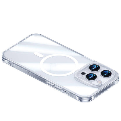 iPhone 14 Pro Kılıf M-safe Şarj Özellikli Benks Magnetic Shiny Glass Serisi Kılıf