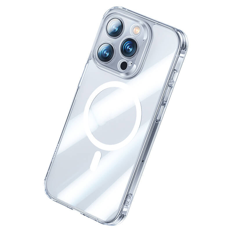 iPhone 14 Pro Kılıf M-safe Şarj Özellikli Benks Magnetic Shiny Glass Serisi Kılıf