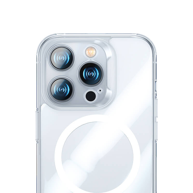 iPhone 14 Pro Kılıf M-safe Şarj Özellikli Benks Magnetic Shiny Glass Serisi Kılıf