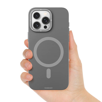 iPhone 14 Pro Kılıf M-safe Şarj Özellikli Çizilmeye ve Aşınmaya Dayanıklı Youngkit Velvet Serisi Kılıf