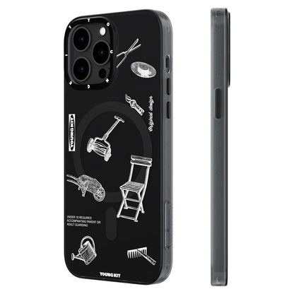 iPhone 14 Pro Kılıf M-safe Şarj Özellikli Desenli Youngkit Plaything Serisi Kılıf