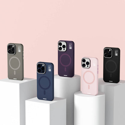 iPhone 14 Pro Kılıf M-safe Şarj Özellikli Kamera Standlı Youngkit Bitty Cream Kılıf