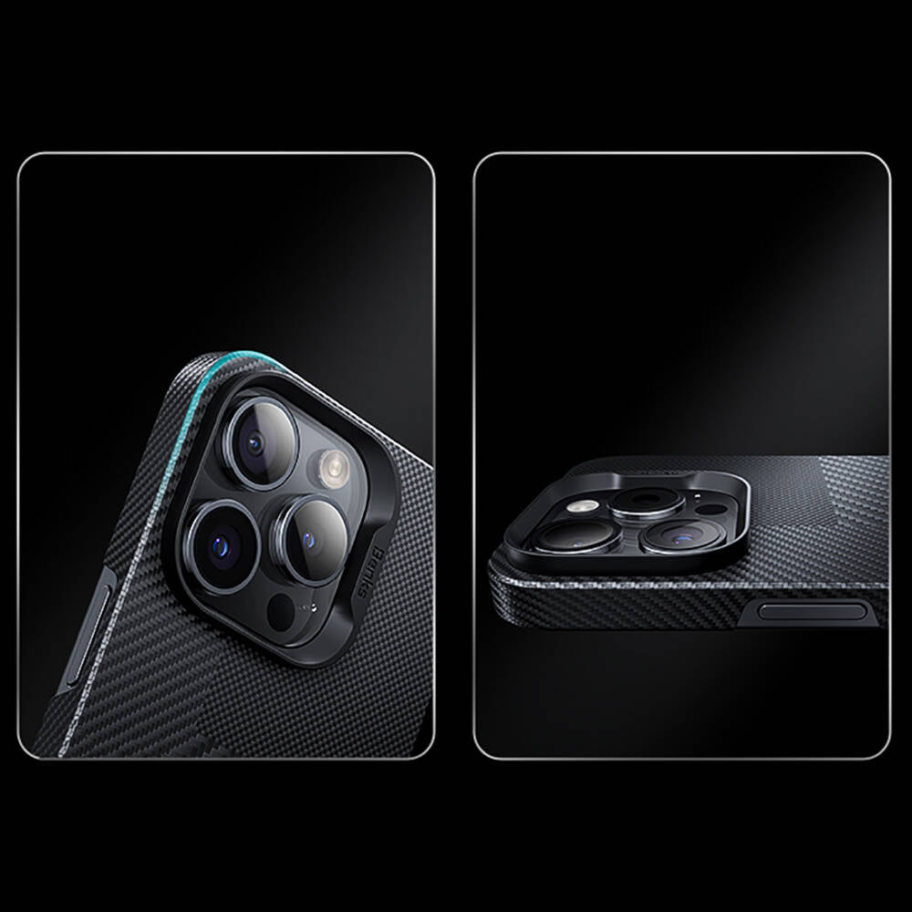 iPhone 14 Pro Kılıf M-safe Şarj Özellikli Karbon Fiber Benks Montage ArmorAir Kevlar Kılıf