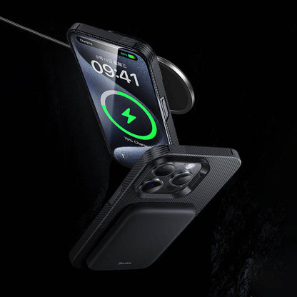 iPhone 14 Pro Kılıf M-safe Şarj Özellikli Karbon Fiber Benks Montage ArmorAir Kevlar Kılıf