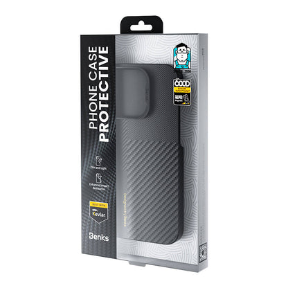 iPhone 14 Pro Kılıf M-safe Şarj Özellikli Karbon Fiber Benks Montage ArmorAir Kevlar Kılıf