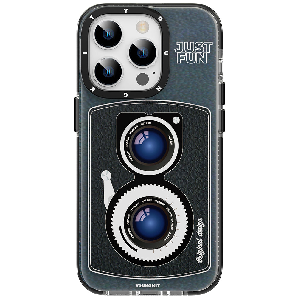 iPhone 14 Pro Kılıf M-safe Şarj Özellikli Lens Figürlü YoungKit Art Film Serisi Kılıf