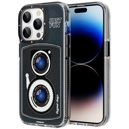 iPhone 14 Pro Kılıf M-safe Şarj Özellikli Lens Figürlü YoungKit Art Film Serisi Kılıf