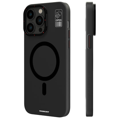 iPhone 14 Pro Kılıf M-safe Şarj Özellikli Standlı YoungKit Hermit Bracket Serisi Kılıf