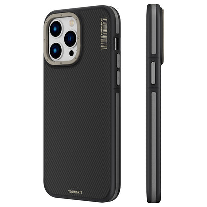 iPhone 14 Pro Kılıf M-safe Şarj Özellikli YoungKit 600D Kevlar Kılıf