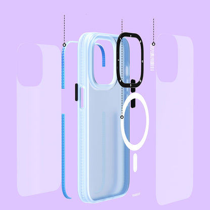 iPhone 14 Pro Kılıf M-safe Şarj Özellikli Youngkit Colored Sand Serisi Kılıf