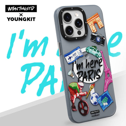 iPhone 14 Pro Max Kılıf M-safe Şarj Özellikli Youngkit in Paris Serisi Kılıf