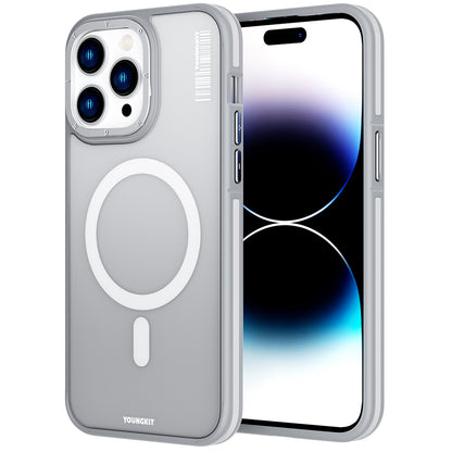 iPhone 14 Pro Kılıf M-safe Şarj Özellikli Youngkit Rock Sand Serisi Kılıf