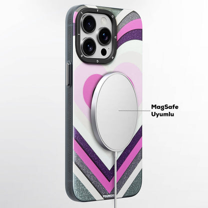 iPhone 14 Pro Kılıf M-safe Şarj Özellikli Youngkit Star Dazzle Serisi Kılıf