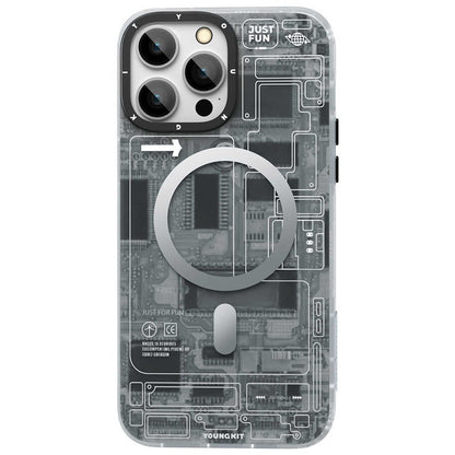 iPhone 14 Pro Kılıf M-safe Şarj Özellikli YoungKit Technology Serisi Kılıf