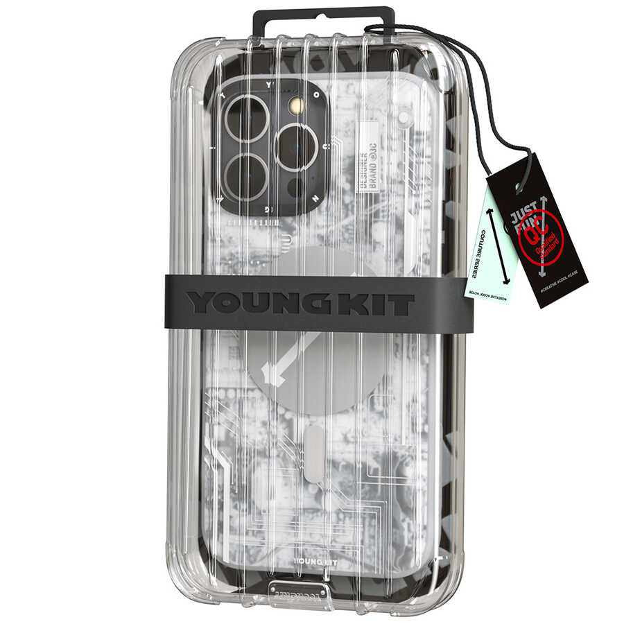 iPhone 14 Pro Kılıf M-safe Şarj Özellikli YoungKit Technology Serisi Kılıf
