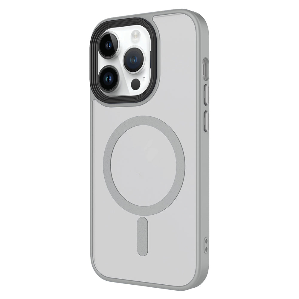 iPhone 14 Pro Kılıf Mat Arka Yüzey Wireless Şarj Özellikli Zore Flet M-safe Kılıf