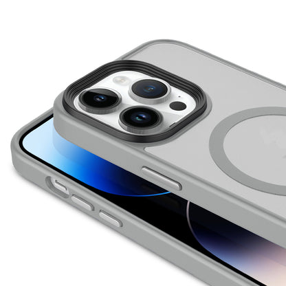 iPhone 14 Pro Kılıf Mat Arka Yüzey Wireless Şarj Özellikli Zore Flet M-safe Kılıf