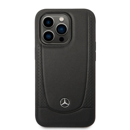 iPhone 14 Pro Kılıf Mercedes Benz M-safe Şarj Özellikli Urban Deri Kılıf