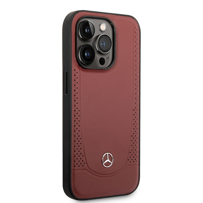 iPhone 14 Pro Kılıf Mercedes Benz M-safe Şarj Özellikli Urban Deri Kılıf