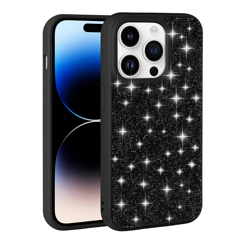 iPhone 14 Pro Kılıf Parlak Taşlı Tasarım Zore Pırlanta Kılıf