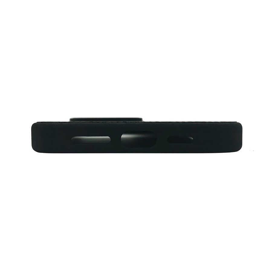 iPhone 14 Pro Kılıf Soft Deri Metal Kamera Çerçeveli Kajsa Litchi Kılıf