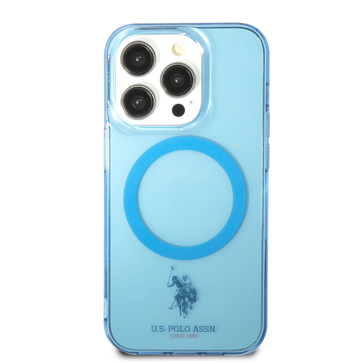 iPhone 14 Pro Kılıf U.S. POLO ASSN. M-safe Şarj Özellikli Transparan Tasarım Kılıf