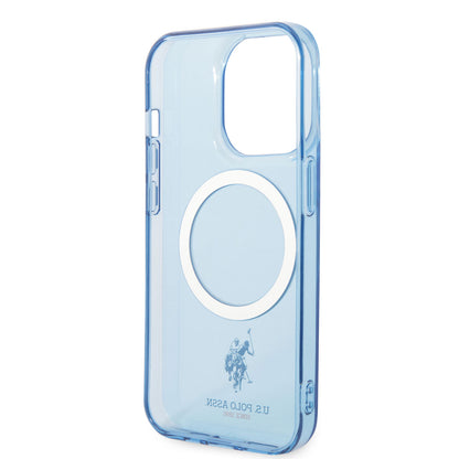 iPhone 14 Pro Kılıf U.S. POLO ASSN. M-safe Şarj Özellikli Transparan Tasarım Kılıf