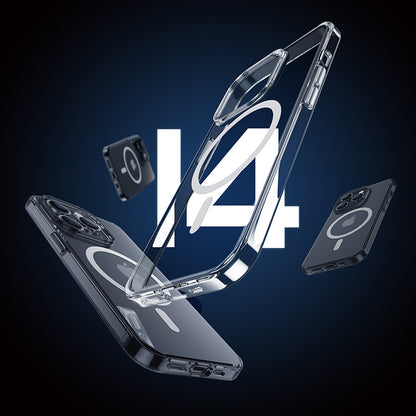 iPhone 14 Pro Kılıf Wireless Şarj Destekli Benks Yeni Magnetik Crystal PC Kılıf