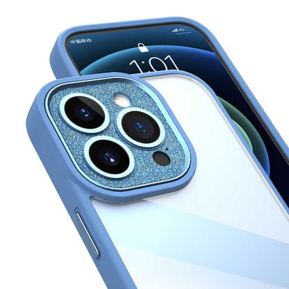 iPhone 14 Pro Kılıf Wiwu GCC-105 Lens Korumalı Renkli Kenar Arkası Şeffaf Multicolor Kılıf