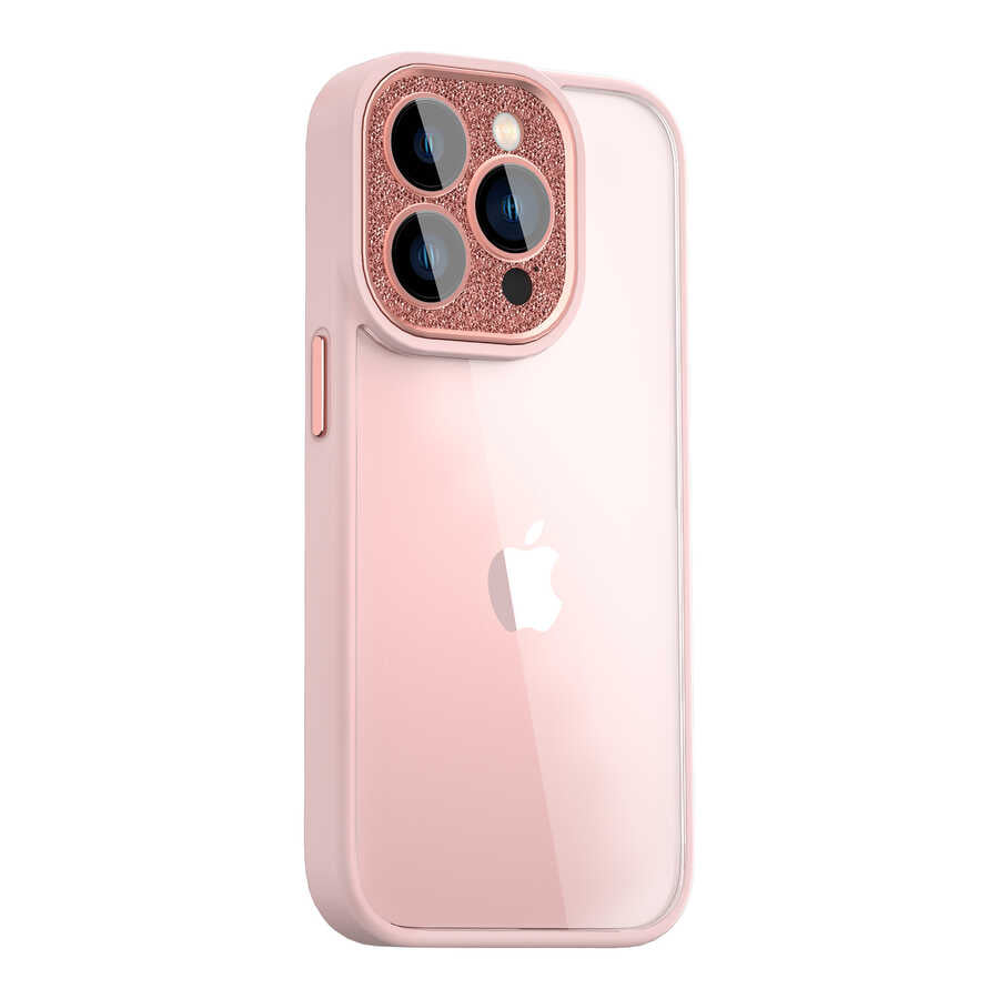 iPhone 14 Pro Kılıf Wiwu GCC-105 Lens Korumalı Renkli Kenar Arkası Şeffaf Multicolor Kılıf