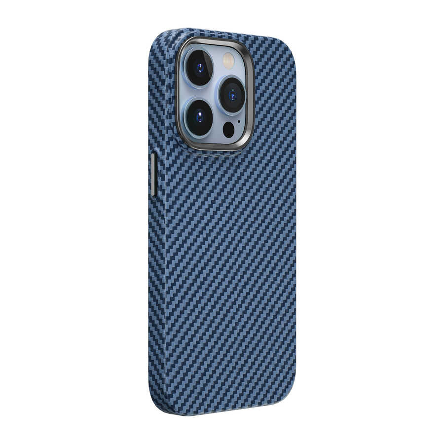 iPhone 14 Pro Kılıf Wiwu Karbon Fiber Görünümlü M-safe Wireless Şarj Özellikli Kabon Kılıf