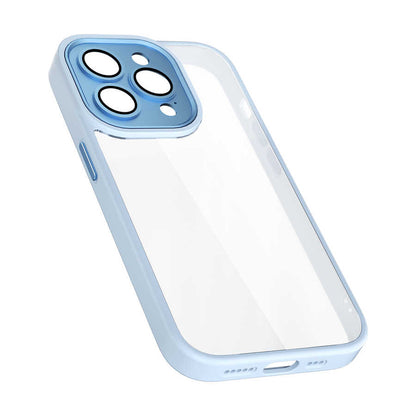 iPhone 14 Pro Kılıf Wiwu VCC-104 Lens Korumalı Renkli Kenar Arkası Şeffaf Vivid Clear Kılıf