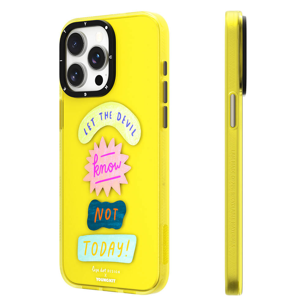 iPhone 14 Pro Kılıf Yazı Desenli Youngkit Mindfulness Serisi Kılıf