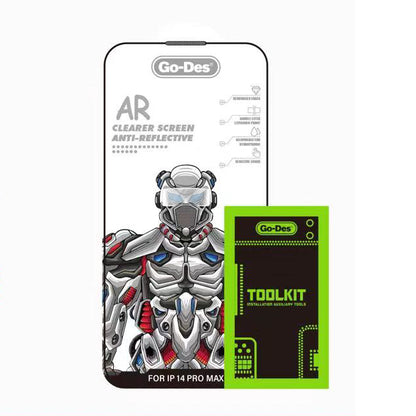 iPhone 14 Pro Max Go Des Anti Reflective Temperli Cam Ekran Koruyucu