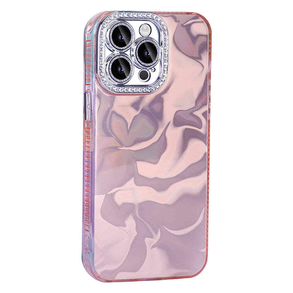 iPhone 14 Pro Max Kılıf Airbagli Parlak Taş Detay Tasarımlı Zore Esila Kılıf