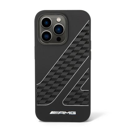 iPhone 14 Pro Max Kılıf AMG Liquid Silikon Damalı Bayrak Dizayn Kılıf