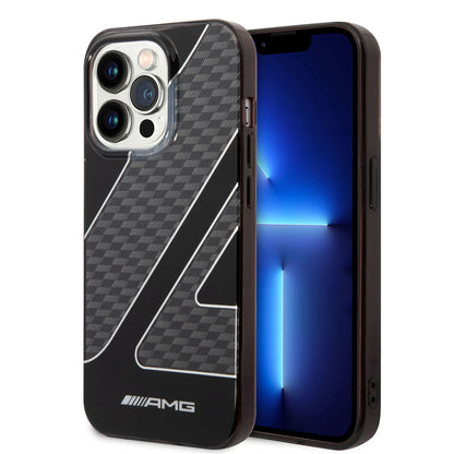 iPhone 14 Pro Max Kılıf AMG Transparan Çift Katmanlı Damalı Bayrak Dizayn Kılıf