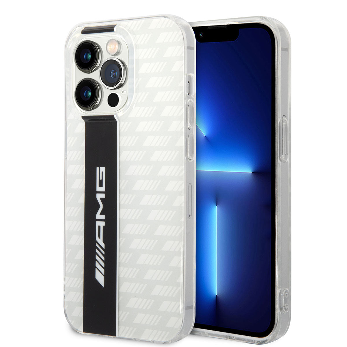 iPhone 14 Pro Max Kılıf AMG Transparan Çift Katmanlı Karbon Dizayn II Kılıf