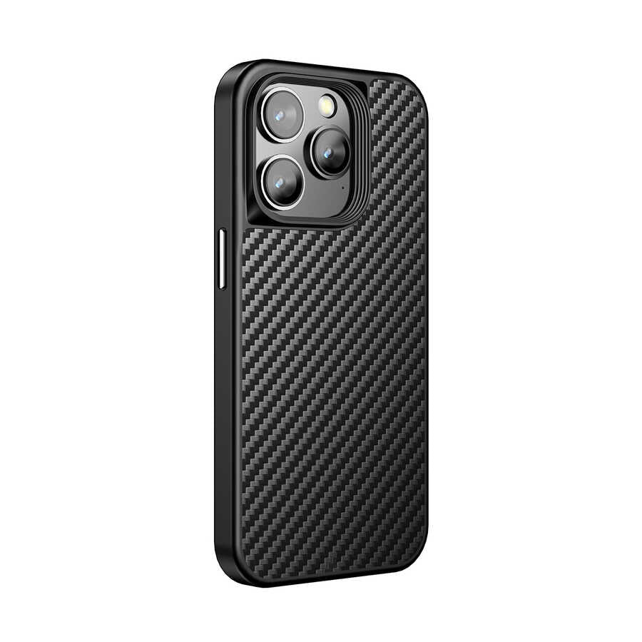 iPhone 14 Pro Max Kılıf Aramid Karbon Fiber M-safe Özellikli Wlons Radison Kılıf