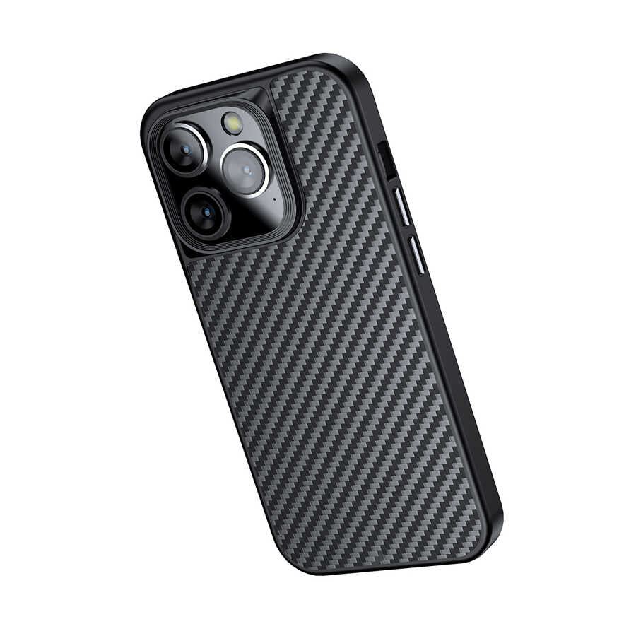 iPhone 14 Pro Max Kılıf Aramid Karbon Fiber M-safe Özellikli Wlons Radison Kılıf