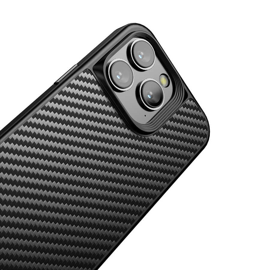 iPhone 14 Pro Max Kılıf Aramid Karbon Fiber M-safe Özellikli Wlons Radison Kılıf
