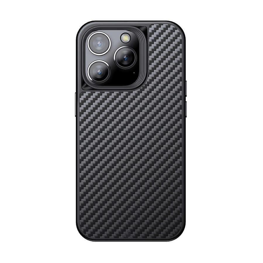 iPhone 14 Pro Max Kılıf Aramid Karbon Fiber M-safe Özellikli Wlons Radison Kılıf