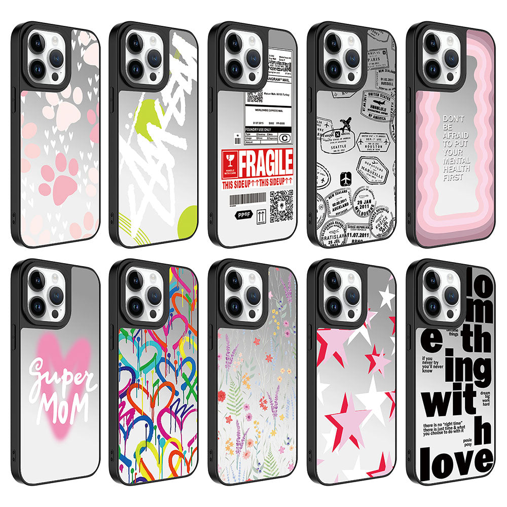 iPhone 14 Pro Max Kılıf Aynalı Desenli Kamera Korumalı Parlak Zore Mirror Kılıf