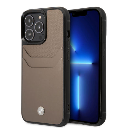 iPhone 14 Pro Max Kılıf BMW Deri Kartlıklı Dizayn Kılıf