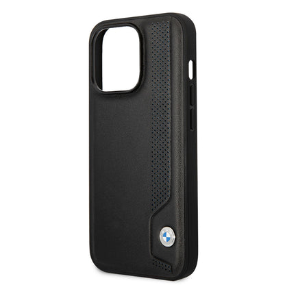 iPhone 14 Pro Max Kılıf BMW Deri Mavi Noktalı Dizayn Kılıf