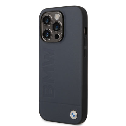 iPhone 14 Pro Max Kılıf BMW M-safe Şarj Özellikli Deri Sıcak Mühür Baskılı Logo Dizayn Kılıf