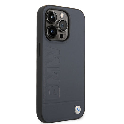 iPhone 14 Pro Max Kılıf BMW M-safe Şarj Özellikli Deri Sıcak Mühür Baskılı Logo Dizayn Kılıf